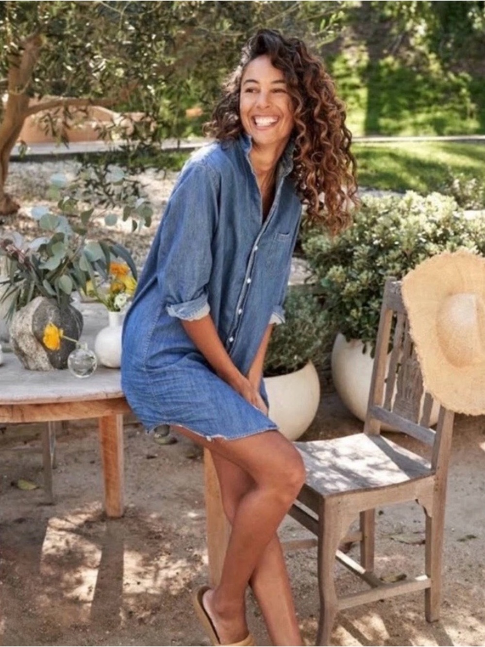 Frank & Eileen Light Denim Washed Denim
Vintage Shirt Dress Medium